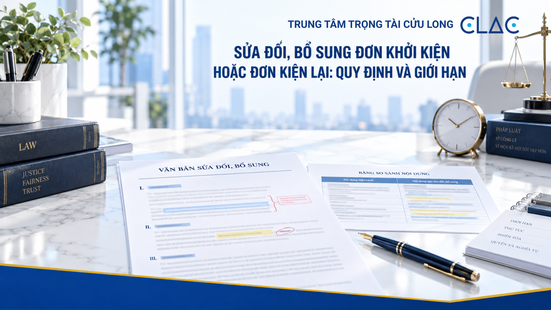 Quy định và giới hạn sửa đổi, bổ sung đơn khởi kiện, đơn kiện lại theo Quy tắc Tố tụng CLAC.